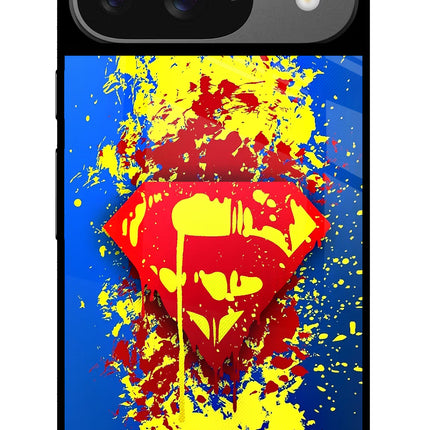 Superman logo Google Pixel 9 Glass Case