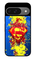 Superman logo Google Pixel 9 Glass Case