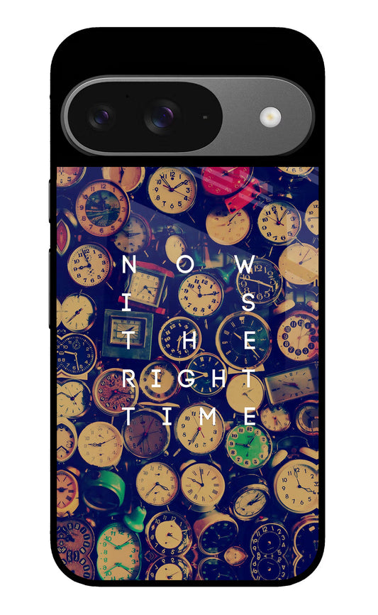 Now is the Right Time Quote Google Pixel 9 Glass Case