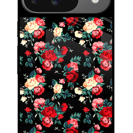 Rose Pattern Google Pixel 9 Glass Case