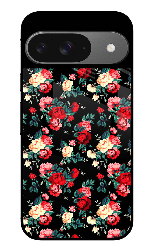 Rose Pattern Google Pixel 9 Glass Case