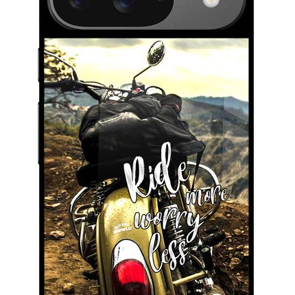 Ride More Worry Less Google Pixel 9 Glass Case