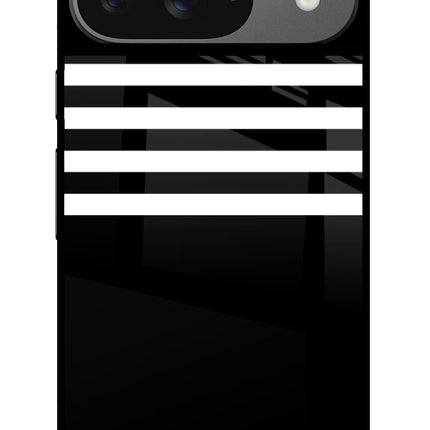 Black and White Print Google Pixel 9 Glass Case