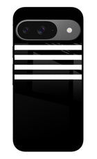 Black and White Print Google Pixel 9 Glass Case