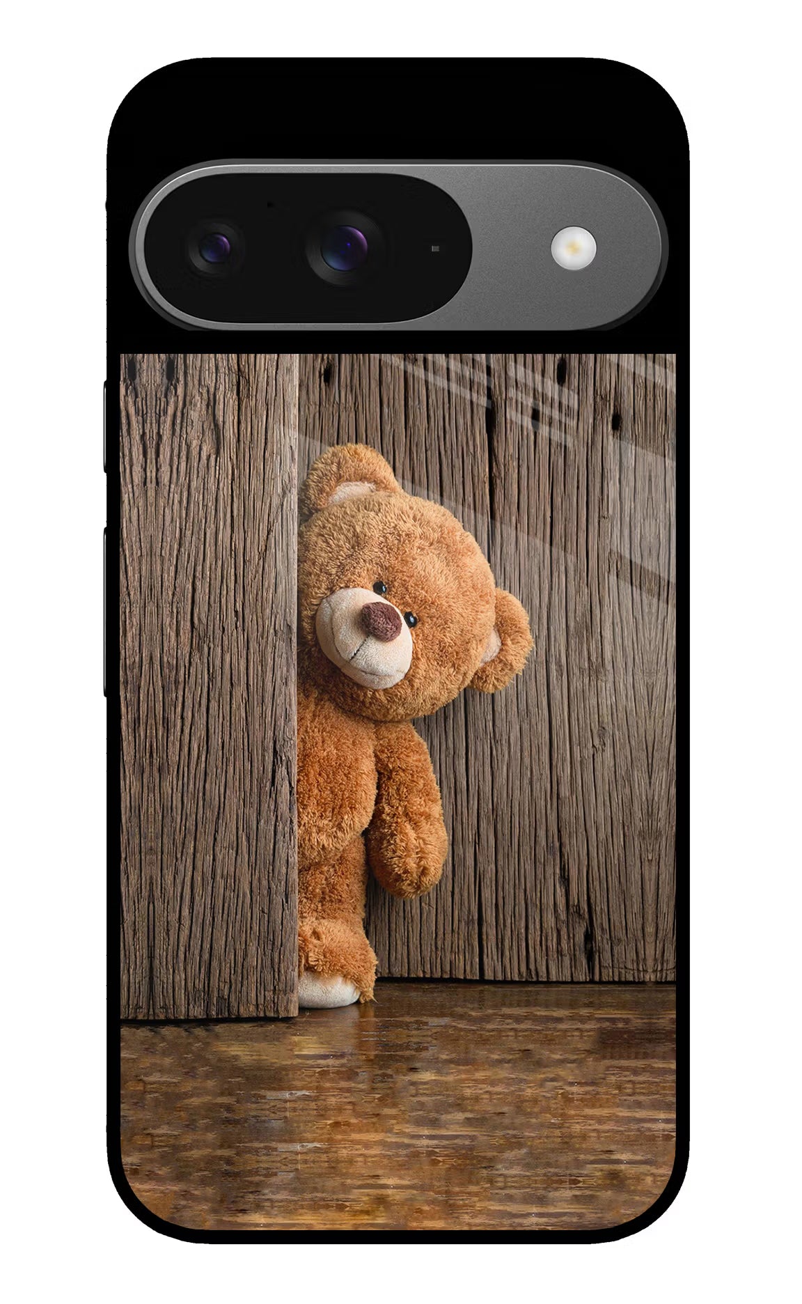 Teddy Wooden Google Pixel 9 Glass Case