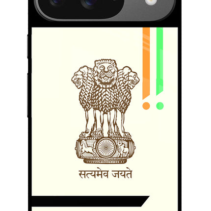 Satyamev Jayate Brown Logo Google Pixel 9 Glass Case