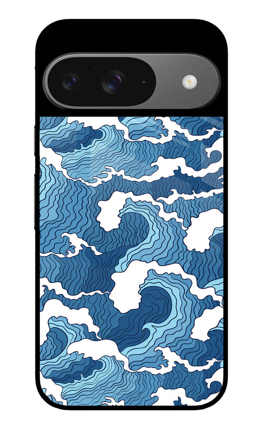 Blue Waves Google Pixel 9 Glass Case