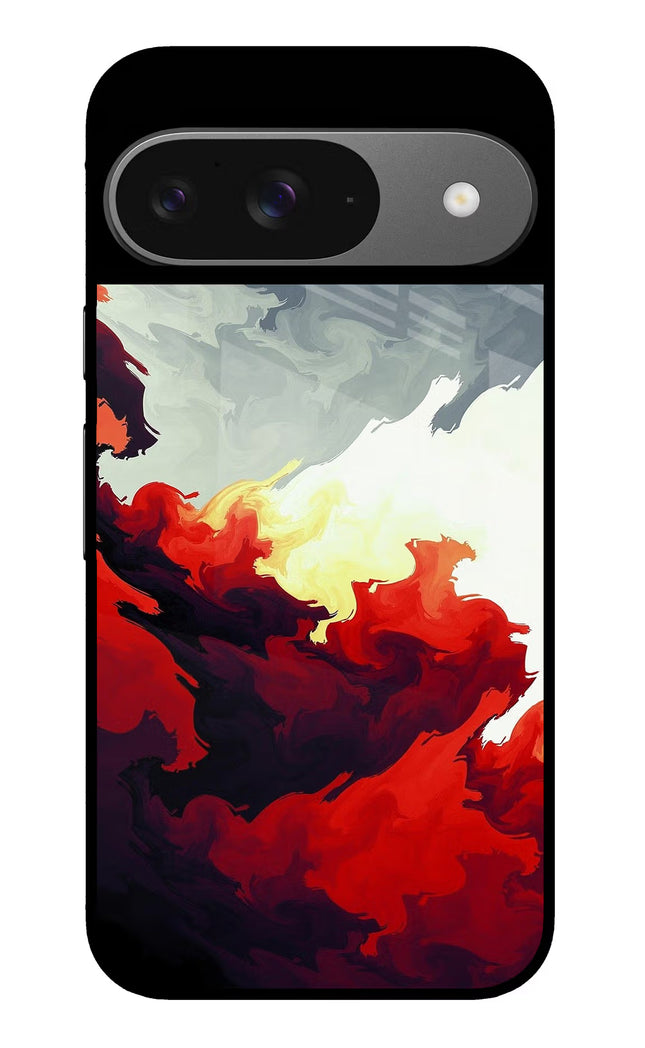 Fire Cloud Google Pixel 9 Glass Case