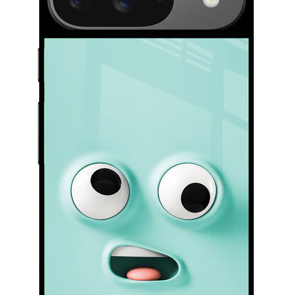 Funny Cartoon Google Pixel 9 Glass Case Back Cover by Casekaro