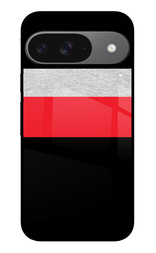 Tri Color Pattern Google Pixel 9 Glass Case