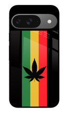 Weed Flag Google Pixel 9 Glass Case Back Cover by Casekaro