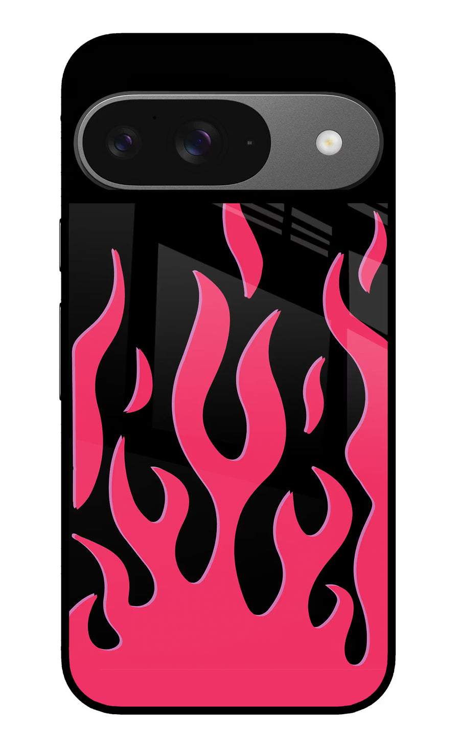 Fire Flames Google Pixel 9 Back Cover, Glass case