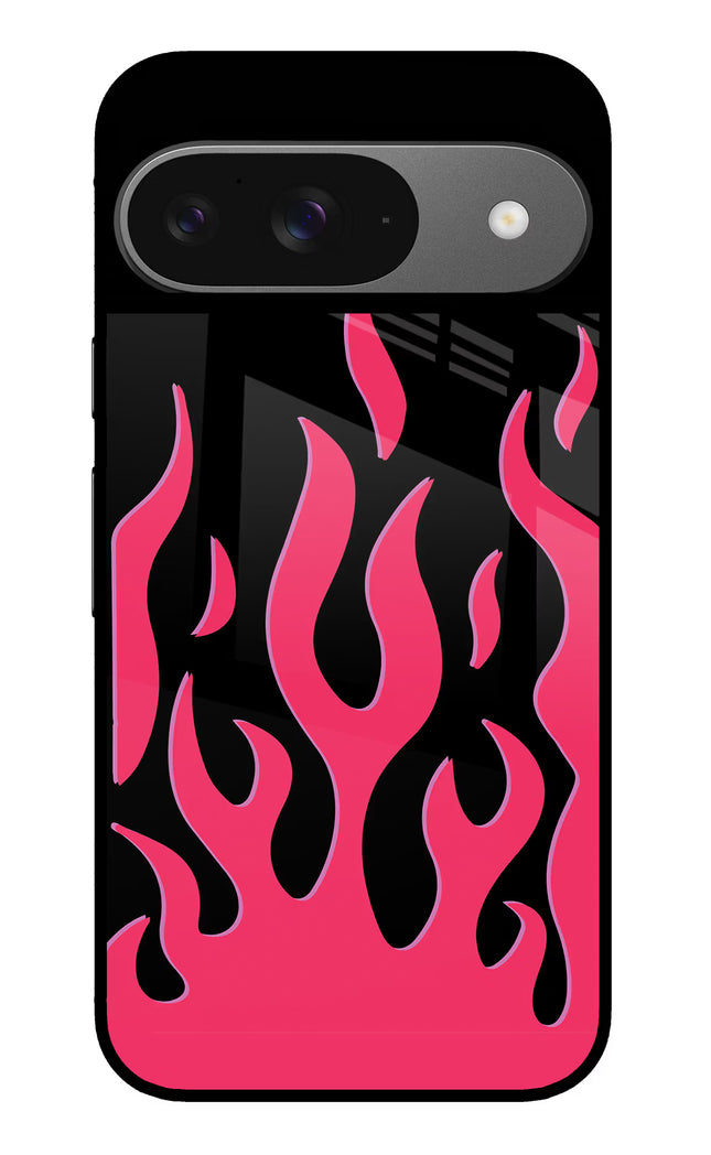 Fire Flames Google Pixel 9 Glass Case