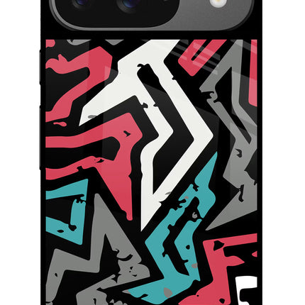 Geometric Graffiti Google Pixel 9 Glass Case