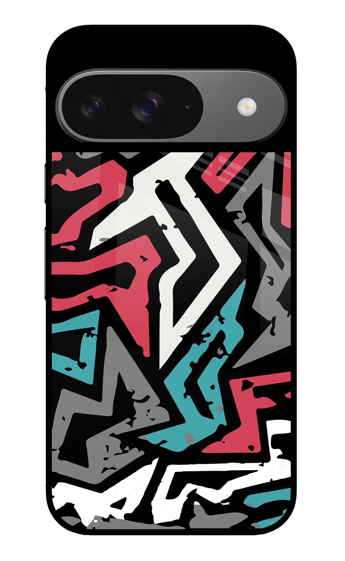 Geometric Graffiti Google Pixel 9 Glass Case