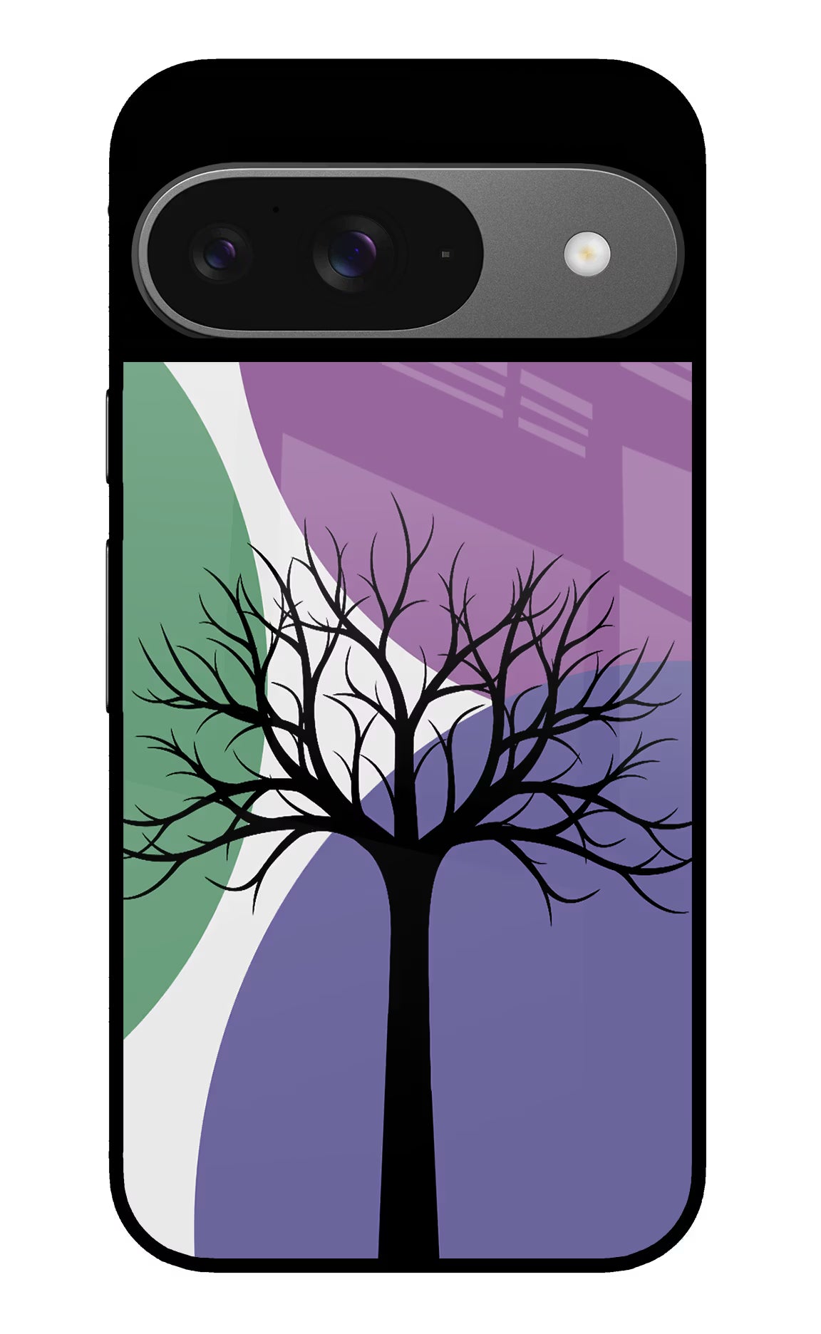 Tree Art Google Pixel 9 Glass Case Back Cover by Casekaro