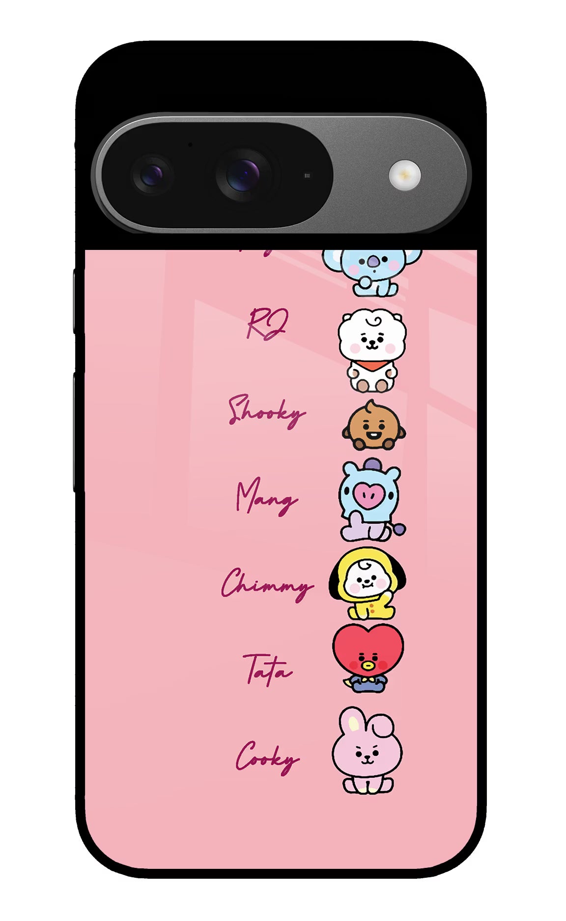 BTS names Google Pixel 9 Glass Case Back Cover by Casekaro