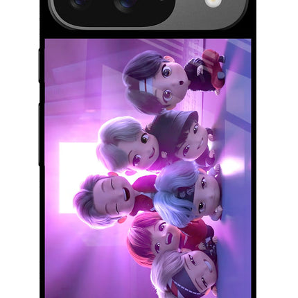 BTS Chibi Google Pixel 9 Glass Case