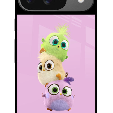 Cute Little Birds Google Pixel 9 Glass Case