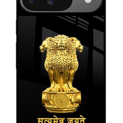 Satyamev Jayate Golden Google Pixel 9 Glass Case