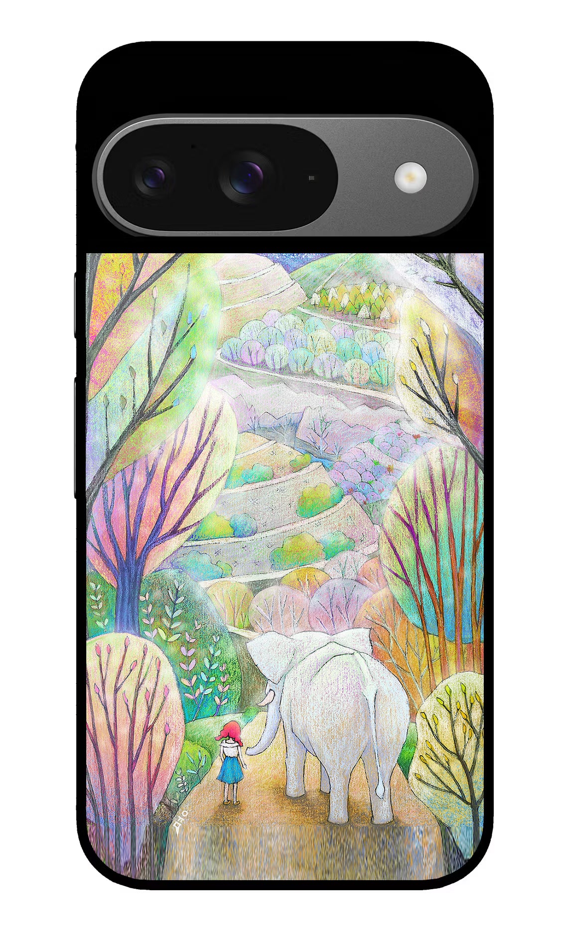 Nature Painting Google Pixel 9 Glass Case Back Cover by Casekaro