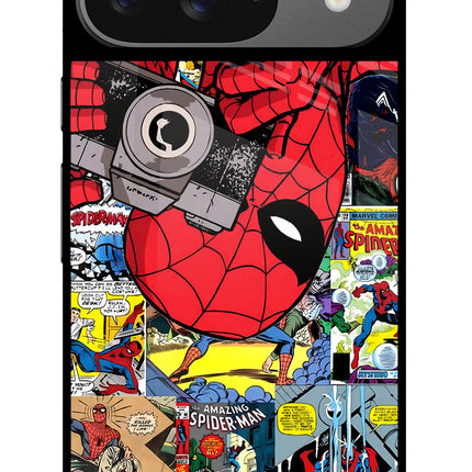 Spider Man Google Pixel 9 Glass Case Back Cover by Casekaro