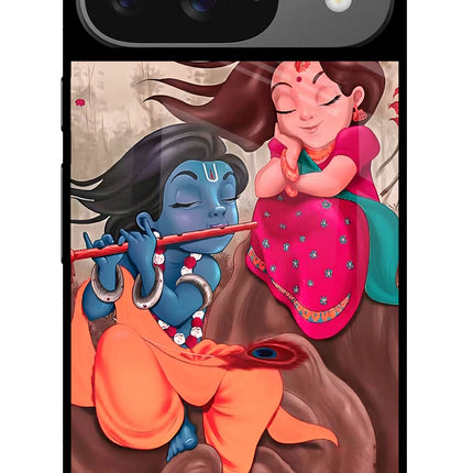 Radhe Krishna Google Pixel 9 Glass Case