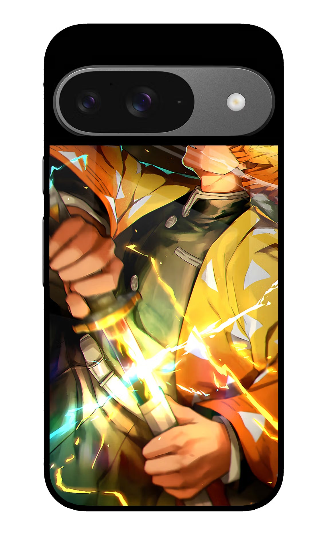 Demon Slayer Google Pixel 9 Glass Case Back Cover by Casekaro