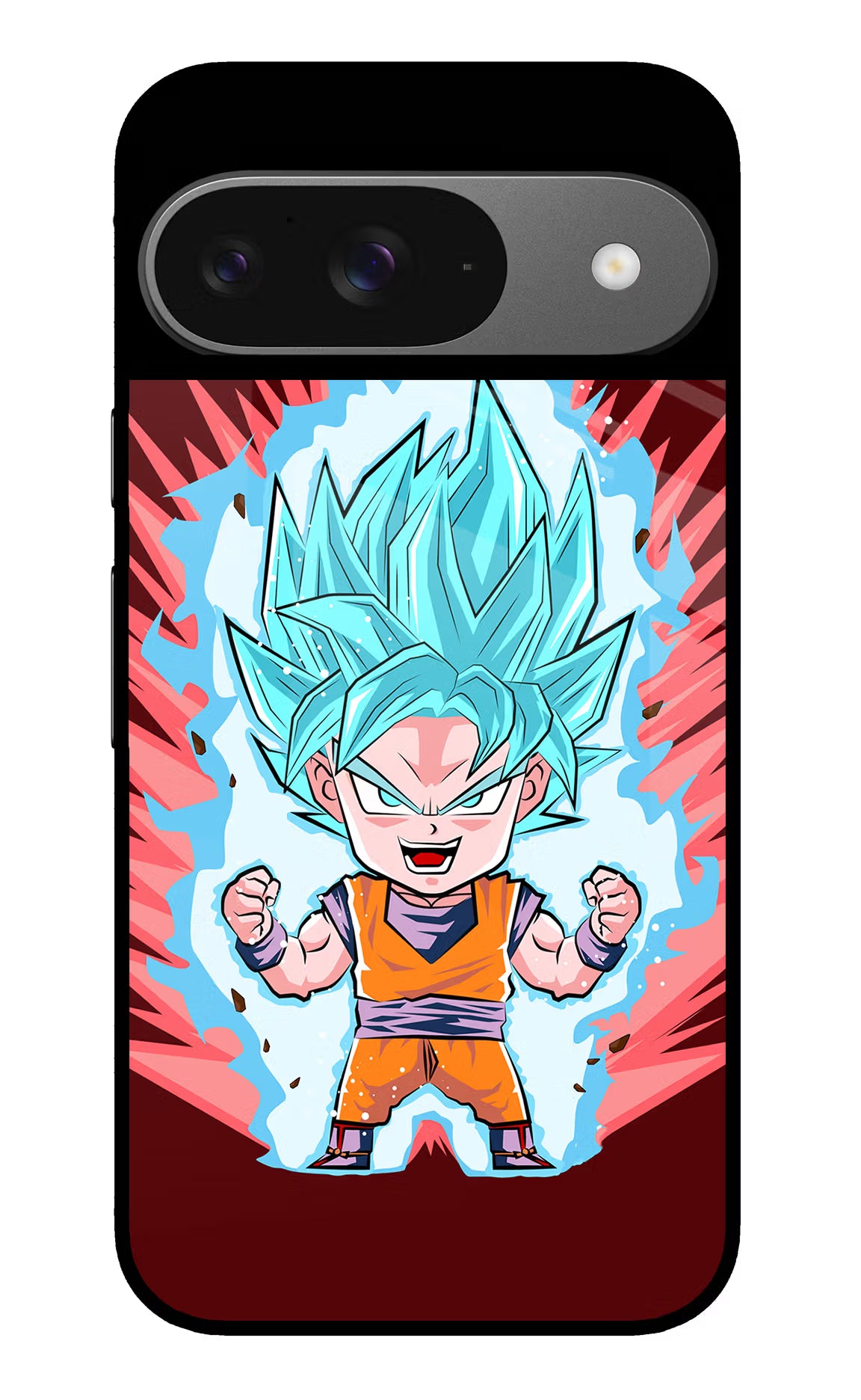 Goku Little Google Pixel 9 Glass Case Back Cover by Casekaro
