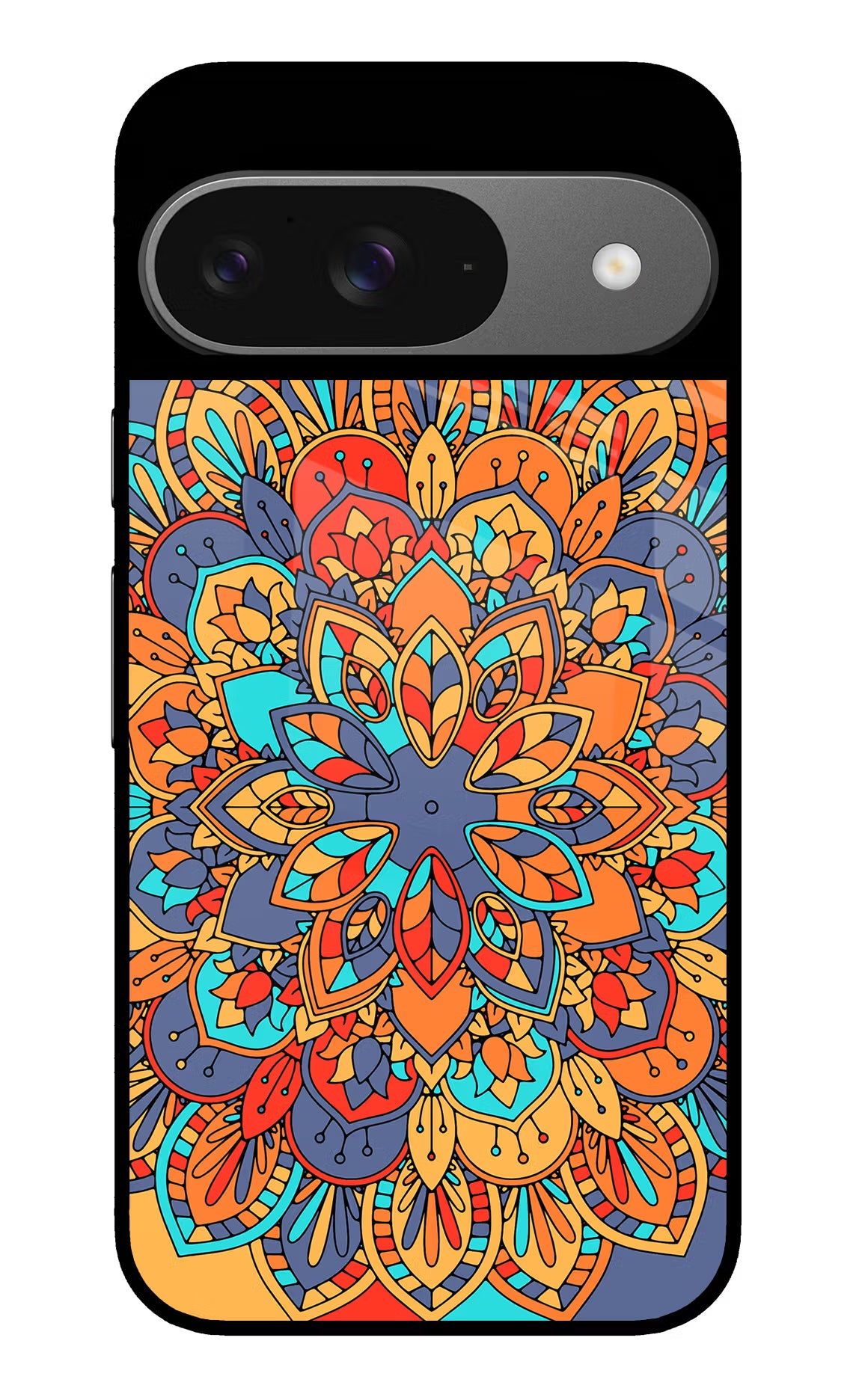 Color Mandala Google Pixel 9 Glass Case