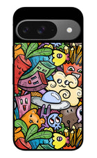 Veggie Doodle Google Pixel 9 Glass Case