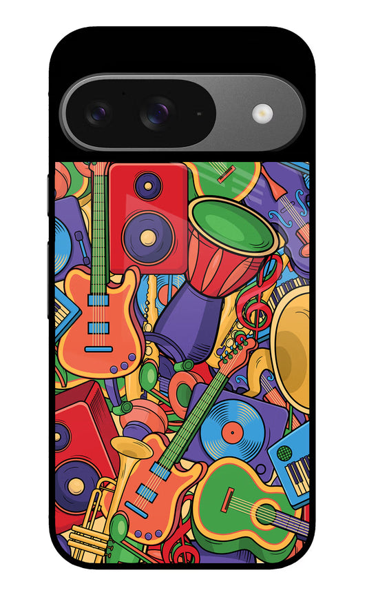 Music Instrument Doodle Google Pixel 9 Glass Case