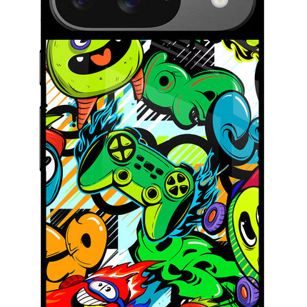 Game Doodle Google Pixel 9 Glass Case