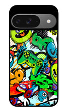 Game Doodle Google Pixel 9 Glass Case