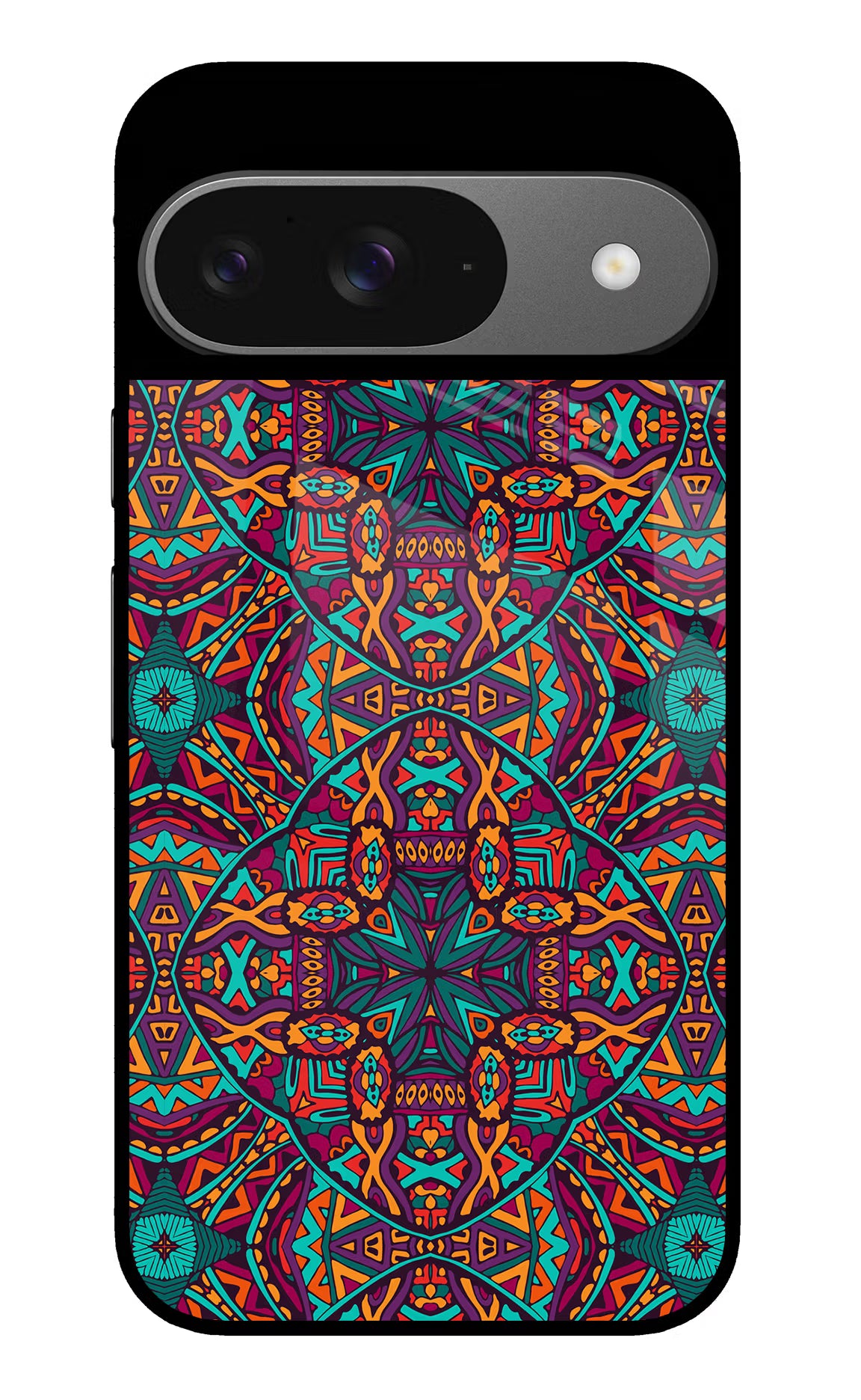 Colour Mandala Google Pixel 9 Glass Case Back Cover by Casekaro