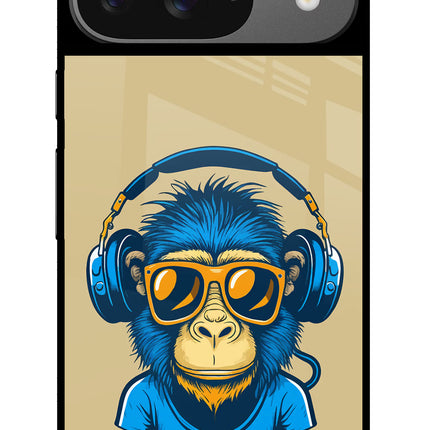 Monkey Headphone Google Pixel 9 Glass Case