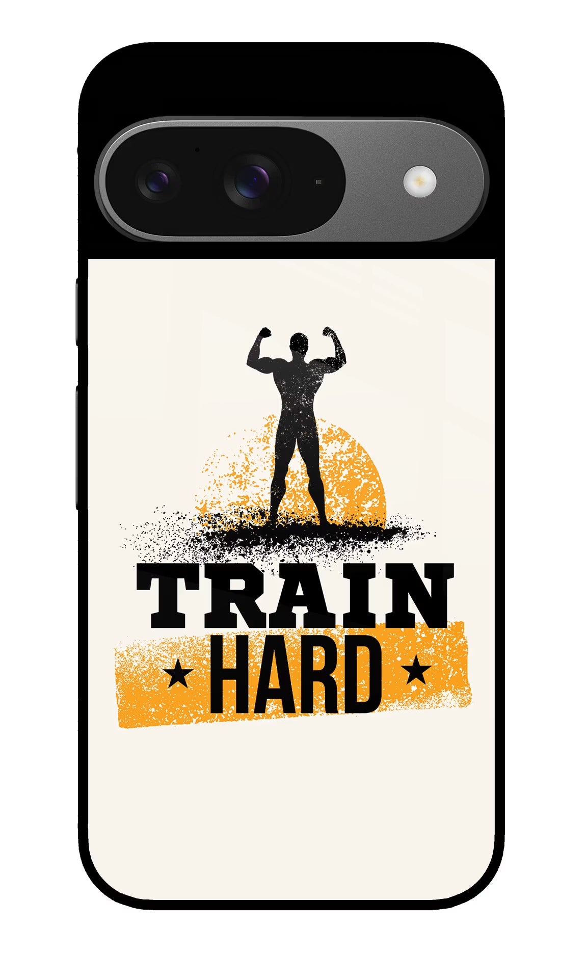 Train Hard Google Pixel 9 Glass Case Back Cover by Casekaro