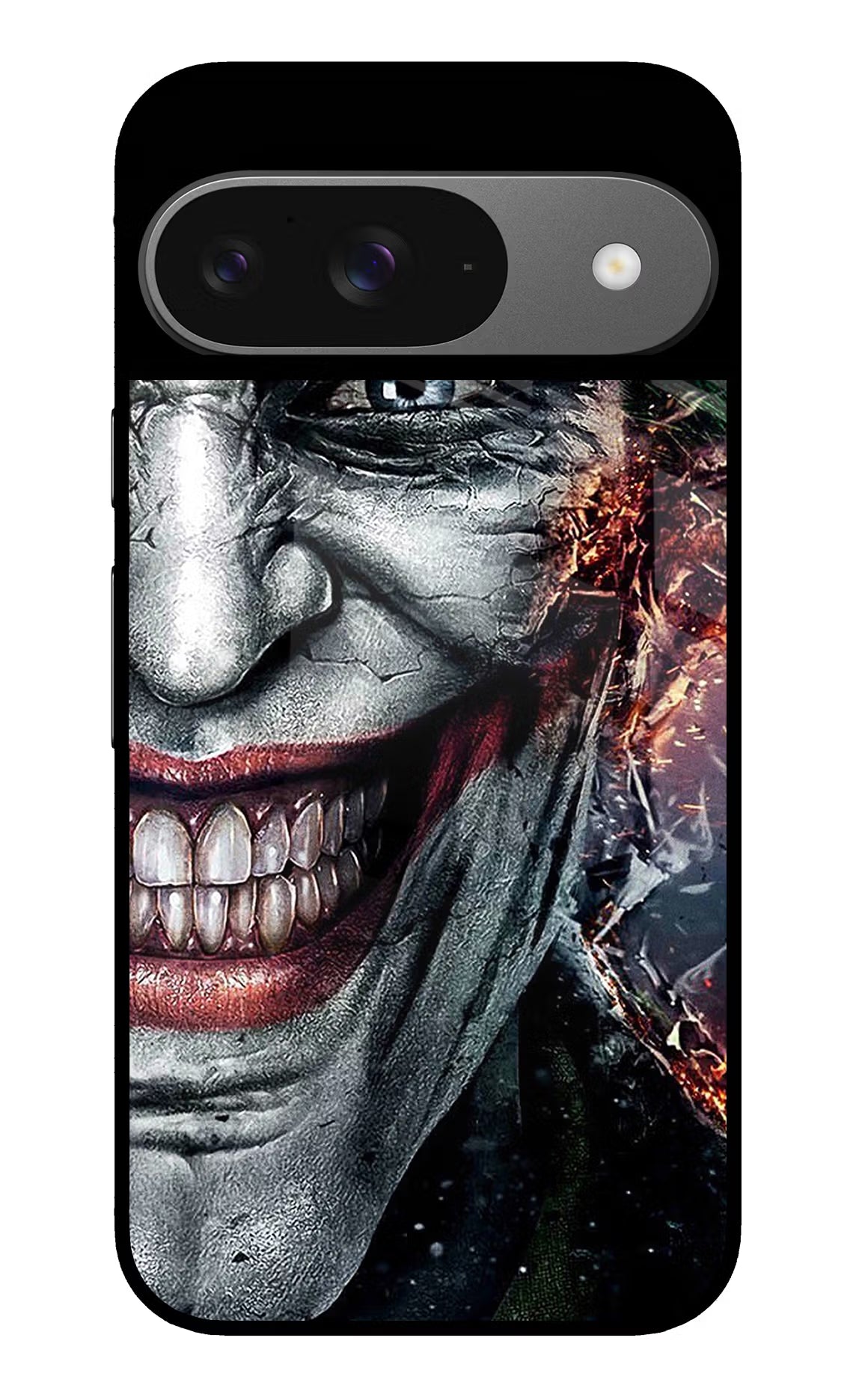 Joker Cam Google Pixel 9 Glass Case Back Cover by Casekaro