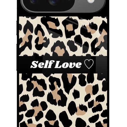 Leopard Print Self Love Google Pixel 9 Glass Case