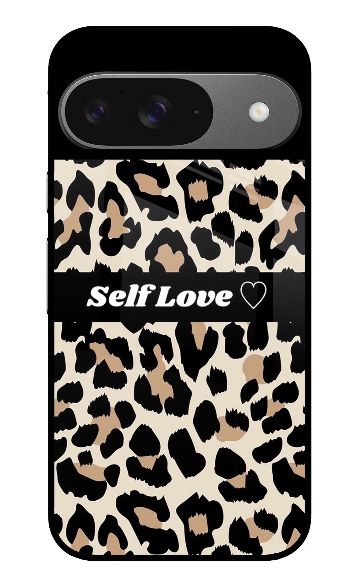 Leopard Print Self Love Google Pixel 9 Glass Case