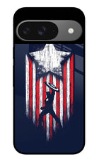 Captain America Marvel Art Google Pixel 9 Glass Case