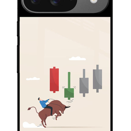 Bull Trading Momentum Google Pixel 9 Glass Case