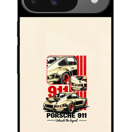 Classic Porsche 911 Google Pixel 9 Glass Case Back Cover by Casekaro