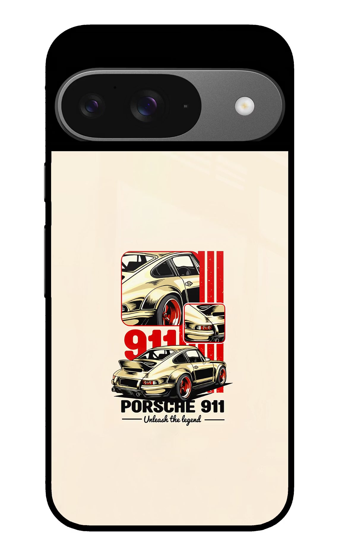 Classic Porsche 911 Google Pixel 9 Glass Case Back Cover by Casekaro