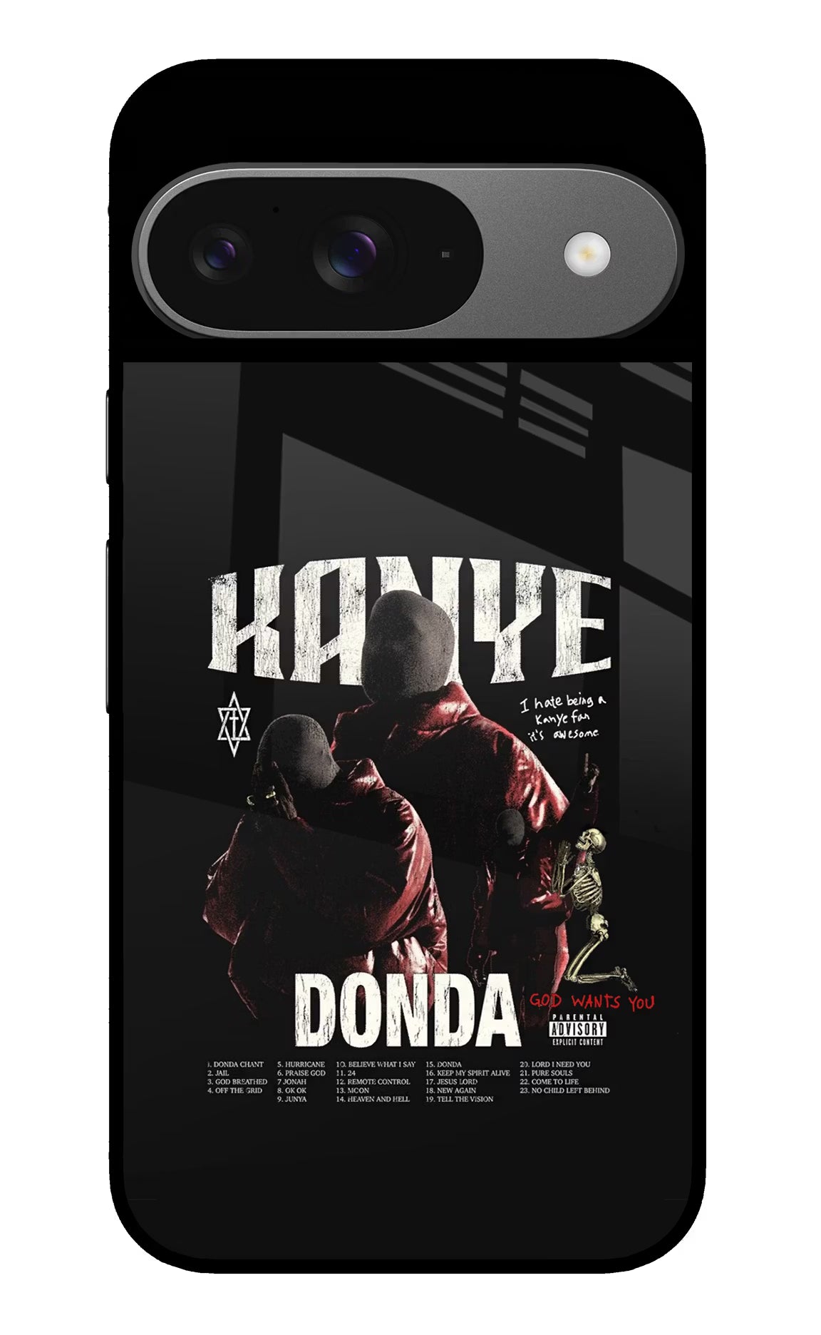Donda Kanye West Google Pixel 9 Glass Case Back Cover by Casekaro