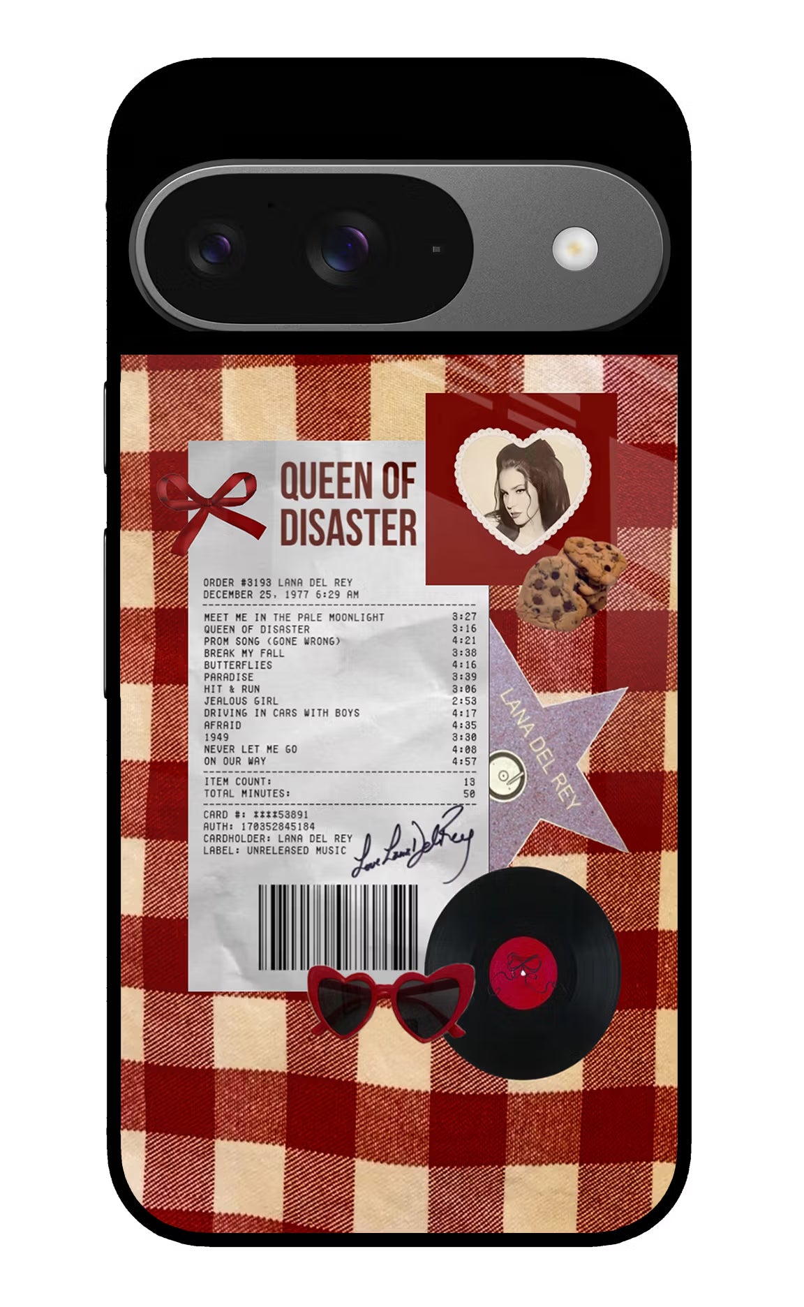 Queen of Disaster Google Pixel 9 Glass Case Back Cover by Casekaro