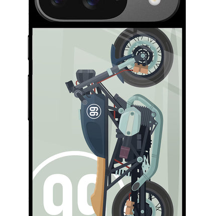 Classic Cafe Racer 99 Google Pixel 9 Glass Case