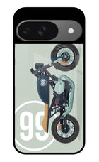 Classic Cafe Racer 99 Google Pixel 9 Glass Case