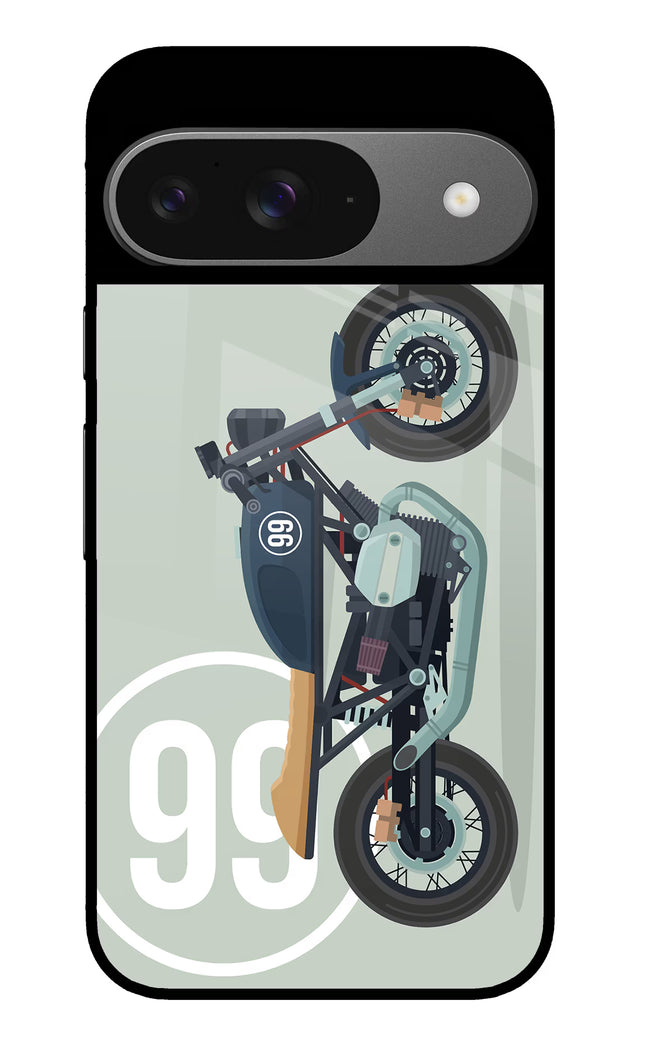 Classic Cafe Racer 99 Google Pixel 9 Glass Case