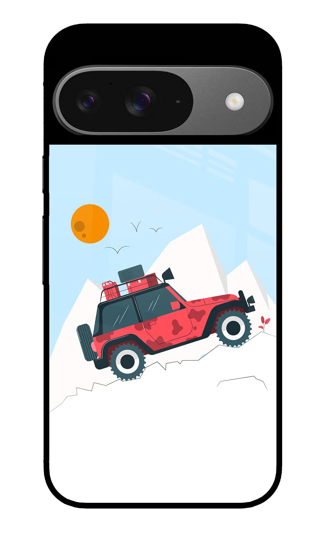 Mountain Trail Beast Google Pixel 9 Glass Case Back Cover by Casekaro